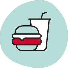 Contaminated food icon